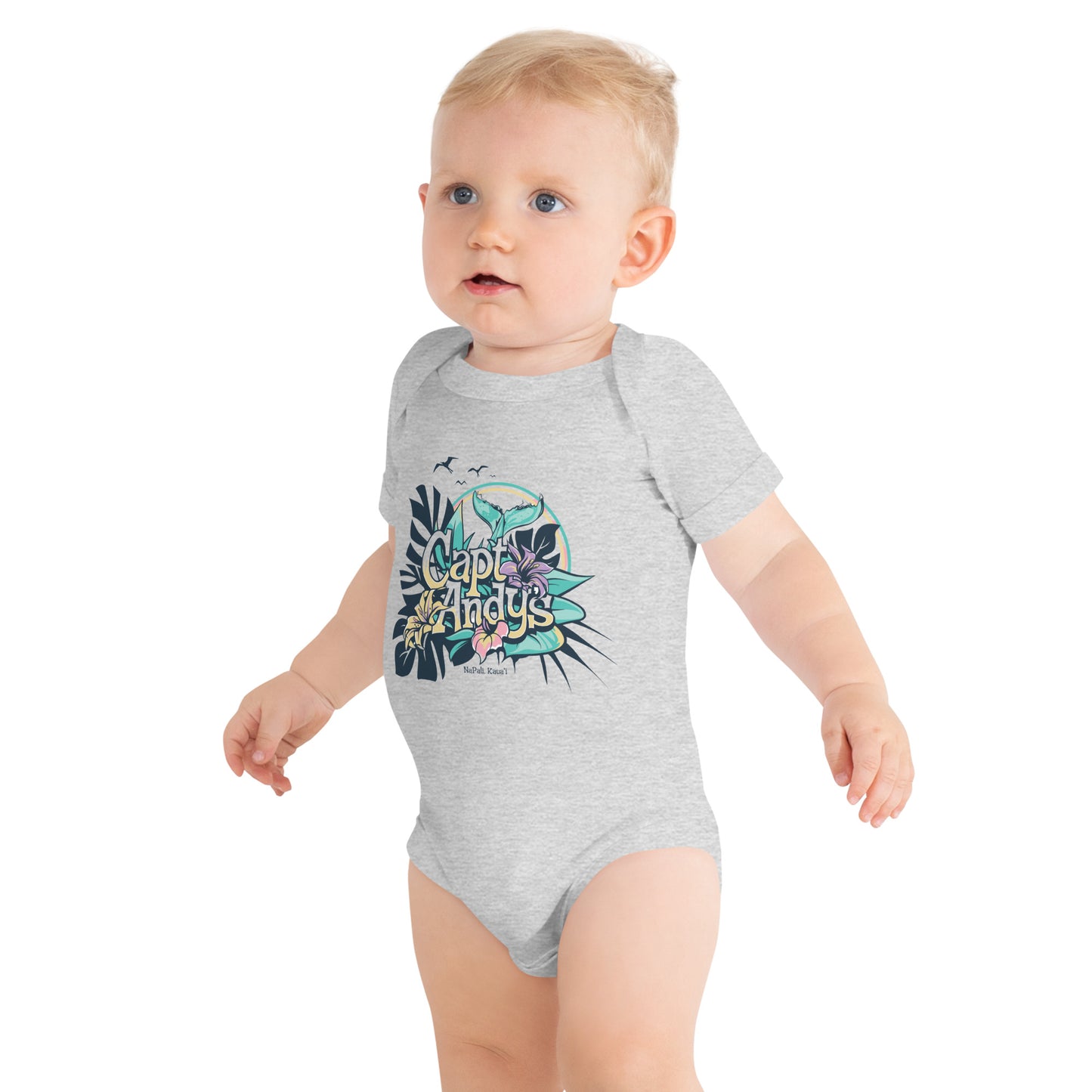 Baby Whale Tale short sleeve one piece