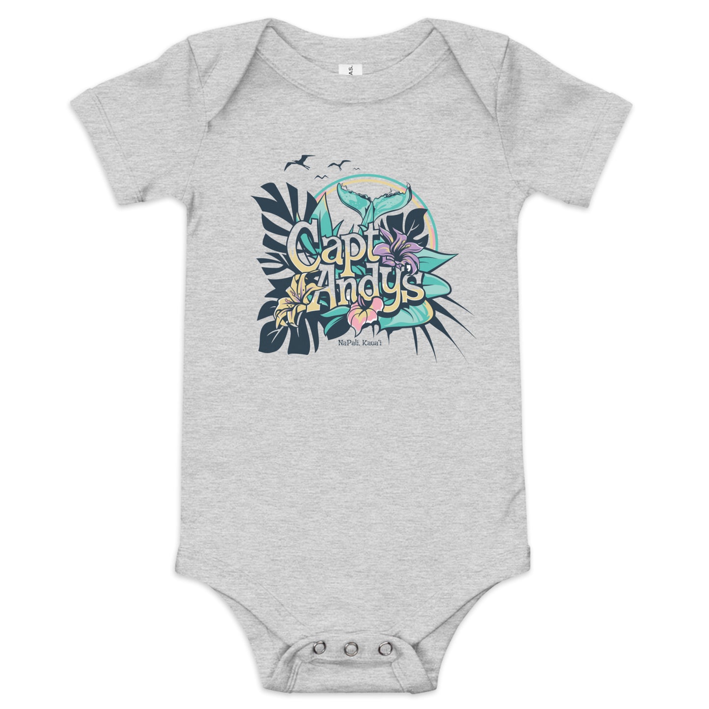 Baby Whale Tale short sleeve one piece