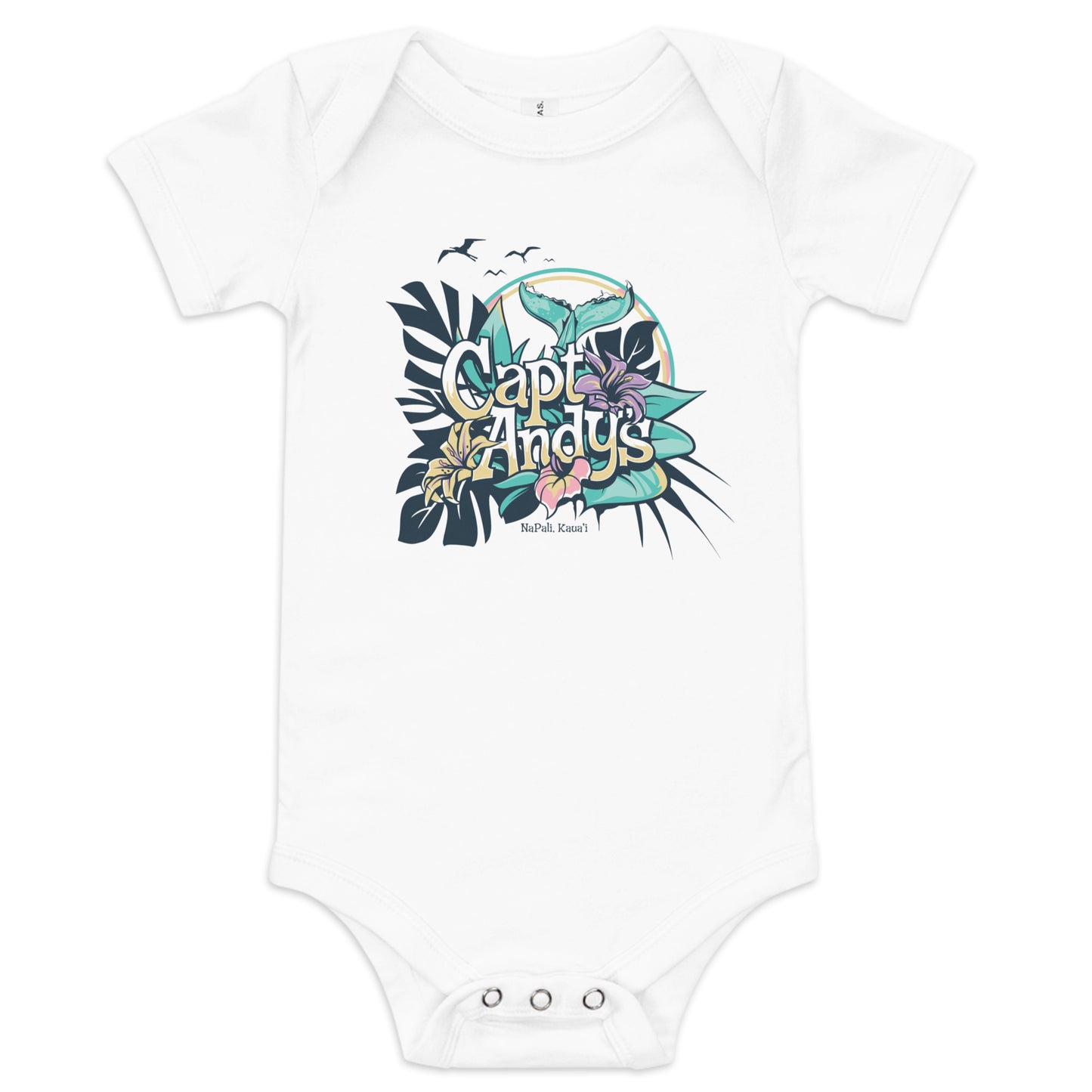 Baby Whale Tale short sleeve one piece